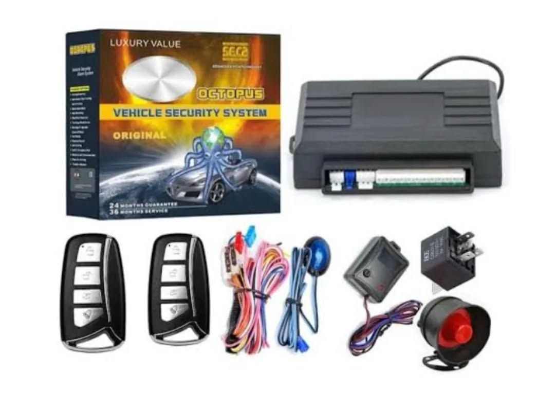 Car alarm security system with remotes and siren