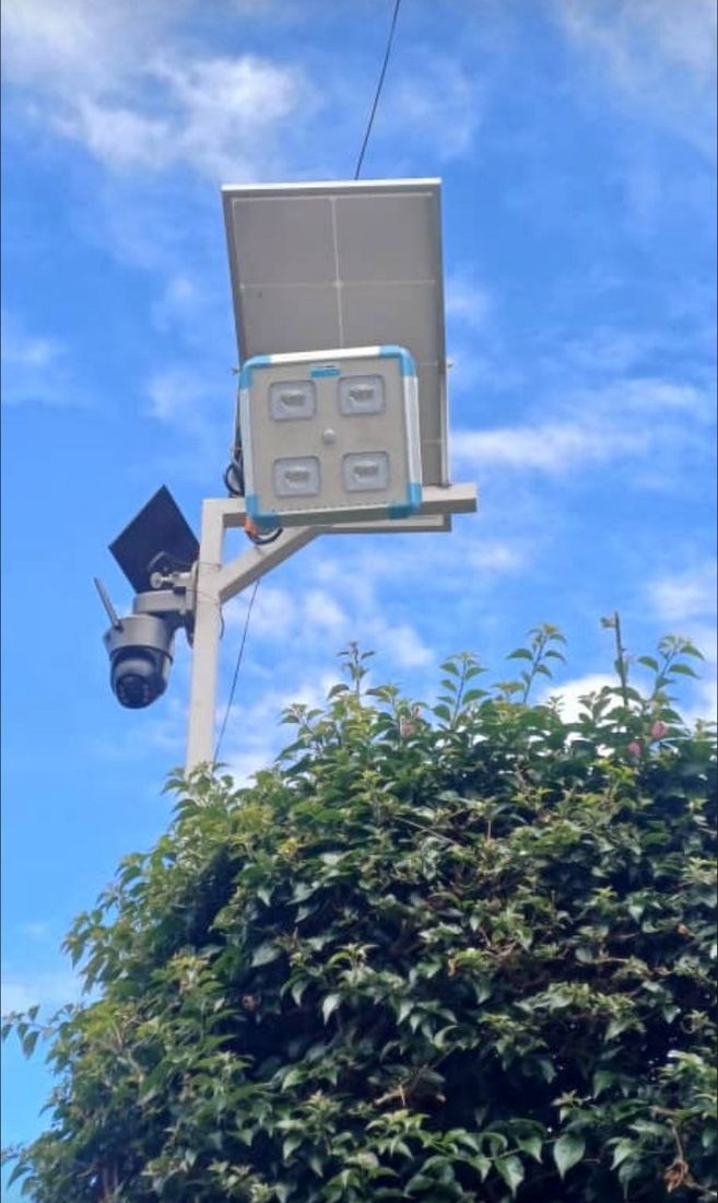 Solar street light with camera