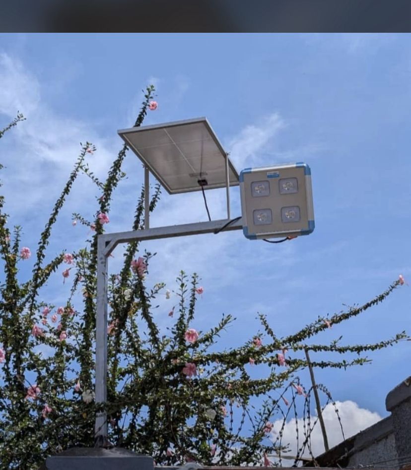 Solar street light installed